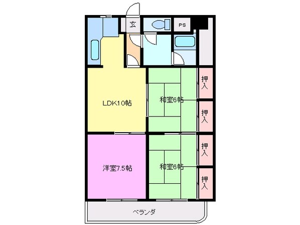 グランメール勝田の物件間取画像